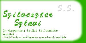 szilveszter szlavi business card